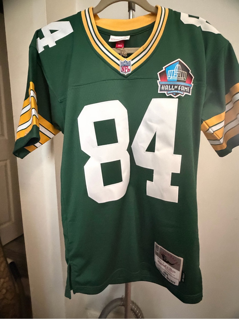 Mitchell & Ness Green Throwbacks Sterling Sharpe Jersey Patch